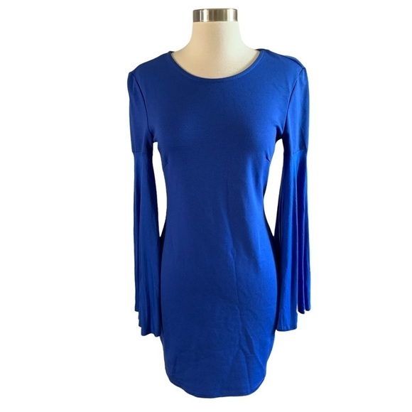 Buffalo David Bitton Women's Bellgirl Bodycon Dress with Flared Bell Sleeves - Picture 7 of 11